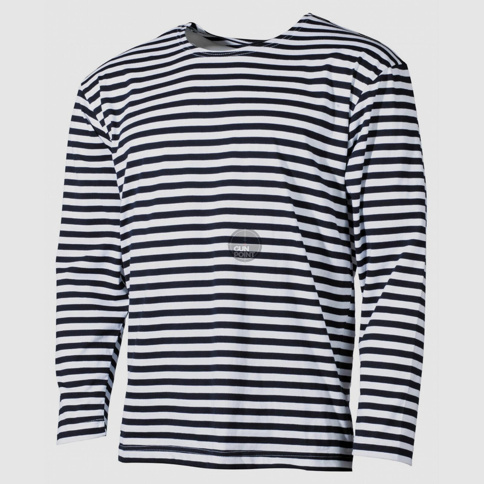 Russ. Marine Shirt,wei-blau, langarm, Sommer