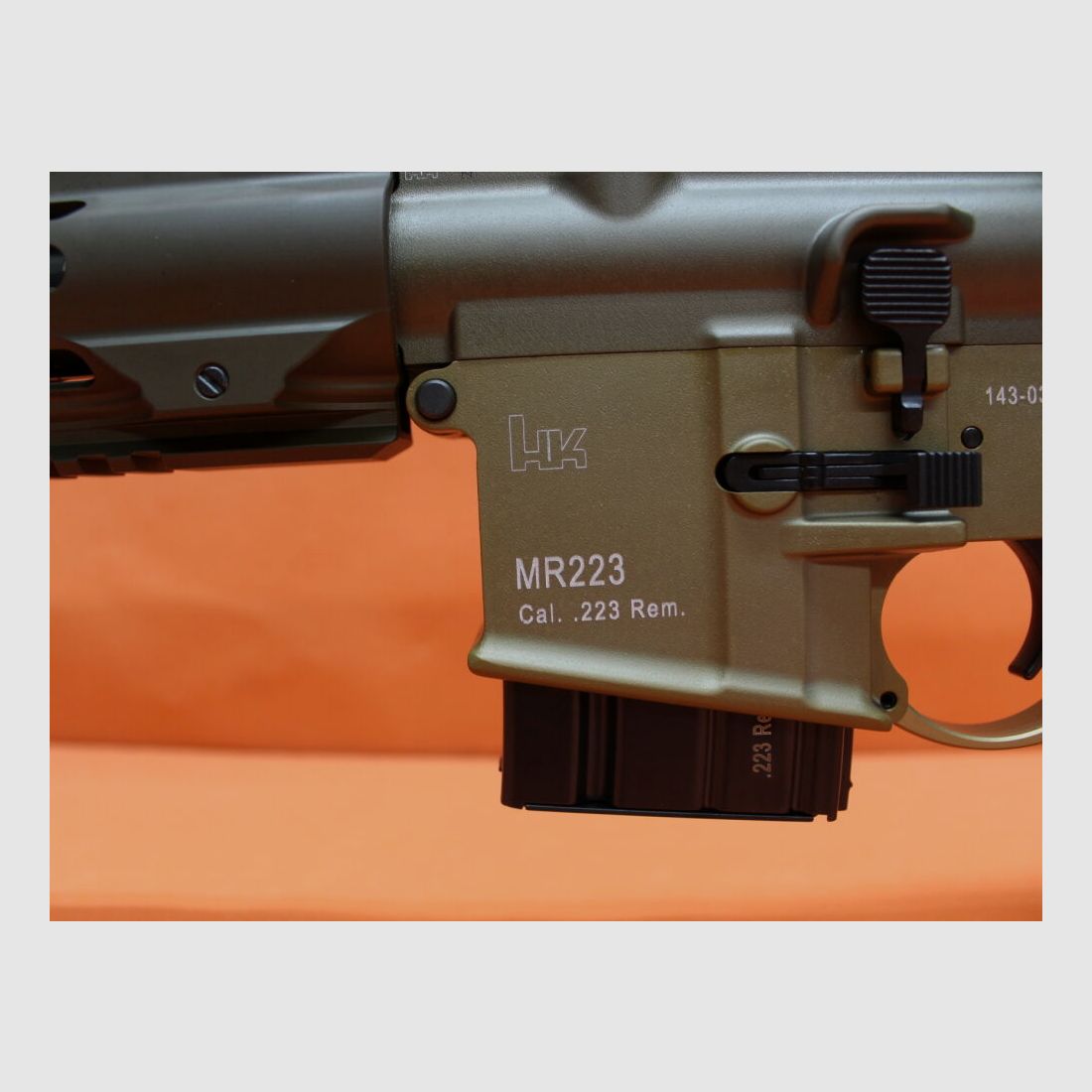 Heckler&Koch Ha.Büchse .223Rem Heckler&Koch/H&K MR223 A3 16,5" Lauf RAL8000 HKey K, Gas-Piston-System AR-15/HK416