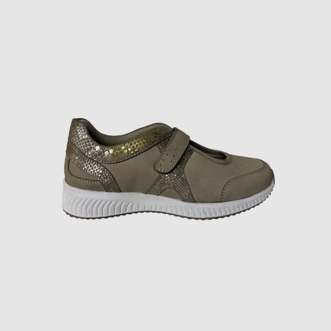 Zapatos de Cuero Beige con Velcro Doka para Mujer - Ayoka, imagen 2 de 8