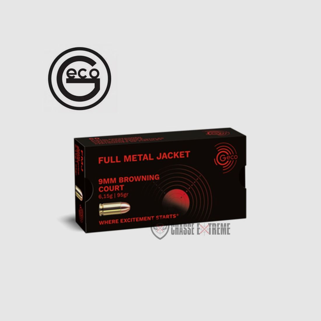 50 Patronen GECO Kal. 9mm Kurz/380 ACP 95gr FMJ