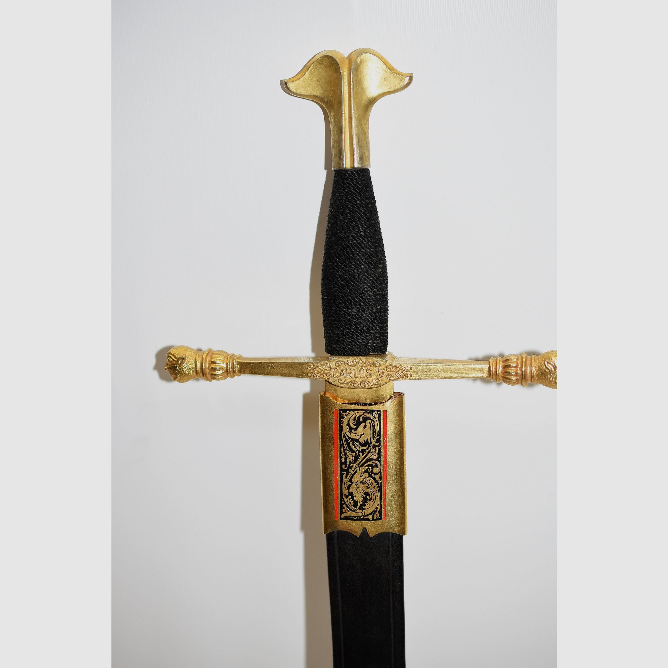 Renaissance-Schwert, Goldenes Schwert Carlos V, Kaiser Karl V, Toledo Gesamtlänge 74 cm