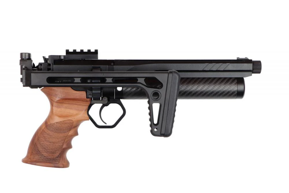 Folding stock Huben GK1, aluminum, with rubber butt pad