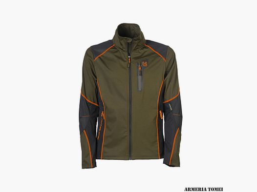 UNIVERS – CARDIGAN MICROSHELL U-TEX VERDE/ARANCIO