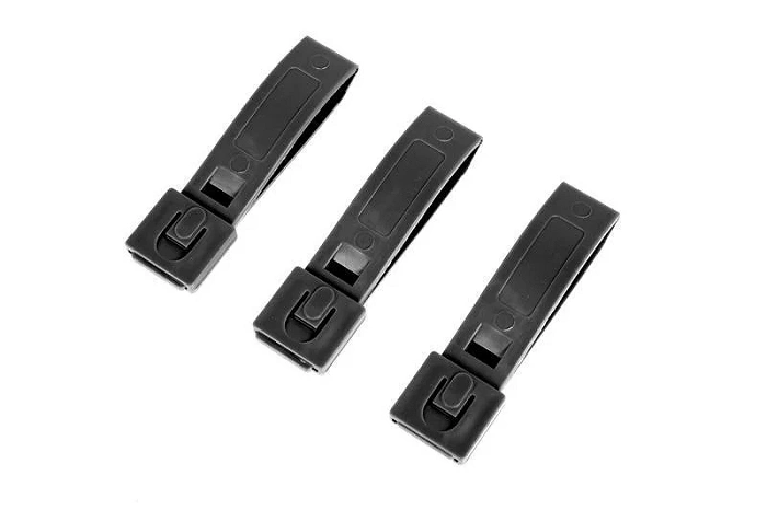 Set mit 3 Kunststoffschnallen, 3″ – schwarz