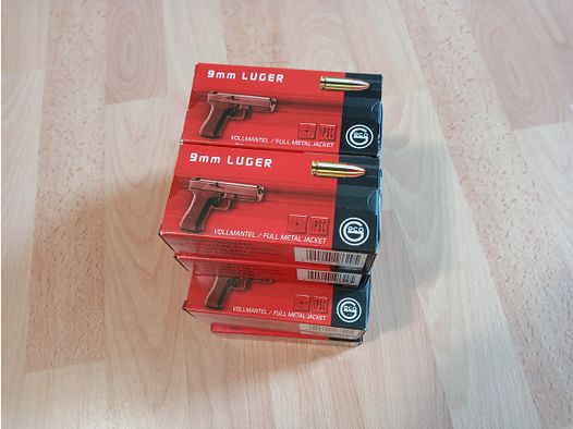Geco 9mm Luger FMJ Munition 124gr (8,0g) 13 Packungen