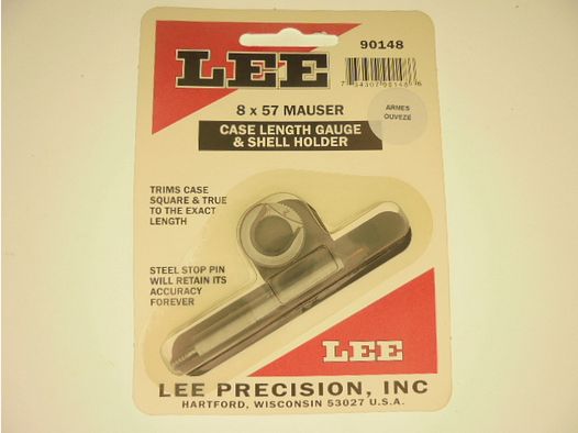Längenmessgerät + Patronenhalter LEE 8X57 MAUSER