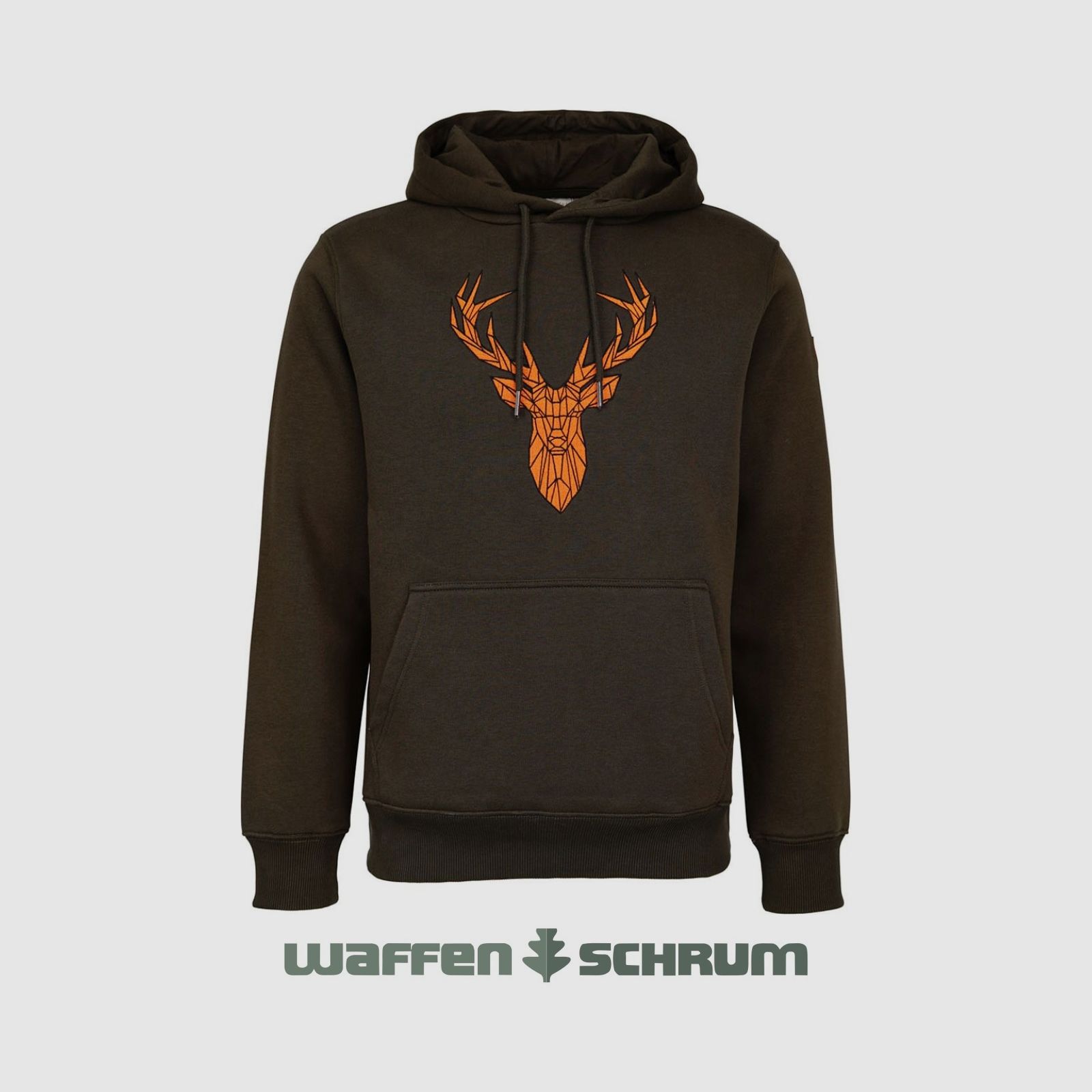 Hubertus Hoodie Huntig Hirsch Oliv /braun