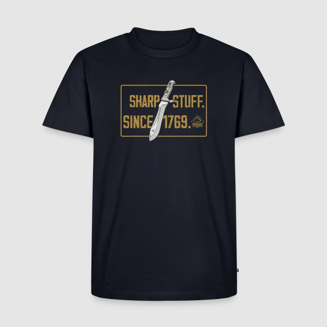 PUMA Męska Premium Koszulka "Sharp stuff since 1769 Gold"