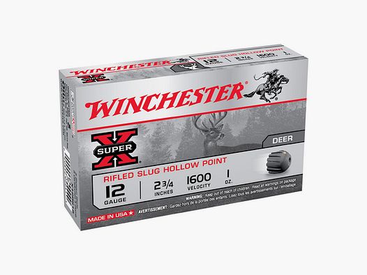 Winchester Super-X Slug .12/76 28g 5 cartouches