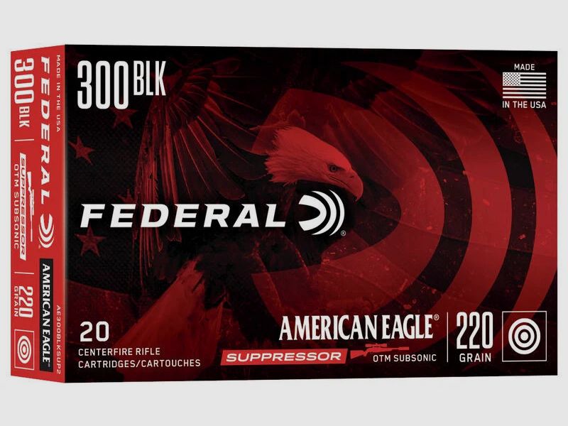Metallmunition FEDERAL American Eagle – 300 AAC Blk – 220 grains – OTM
