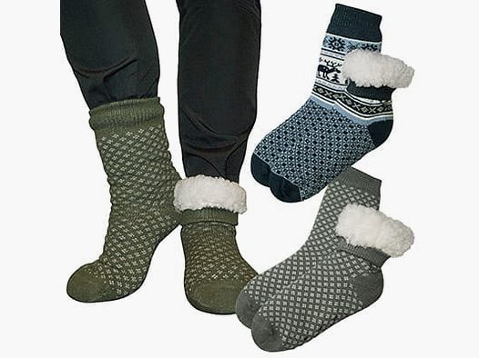 Kuschelige Socken mit Anti-Rutsch-Schutz