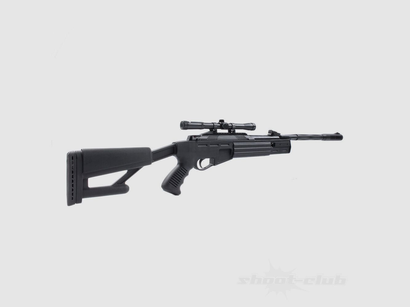 Mercury AirTact Set Kipplauf Gewehr 4,5mm Diabolos mit 4x20 Zielfernrohr