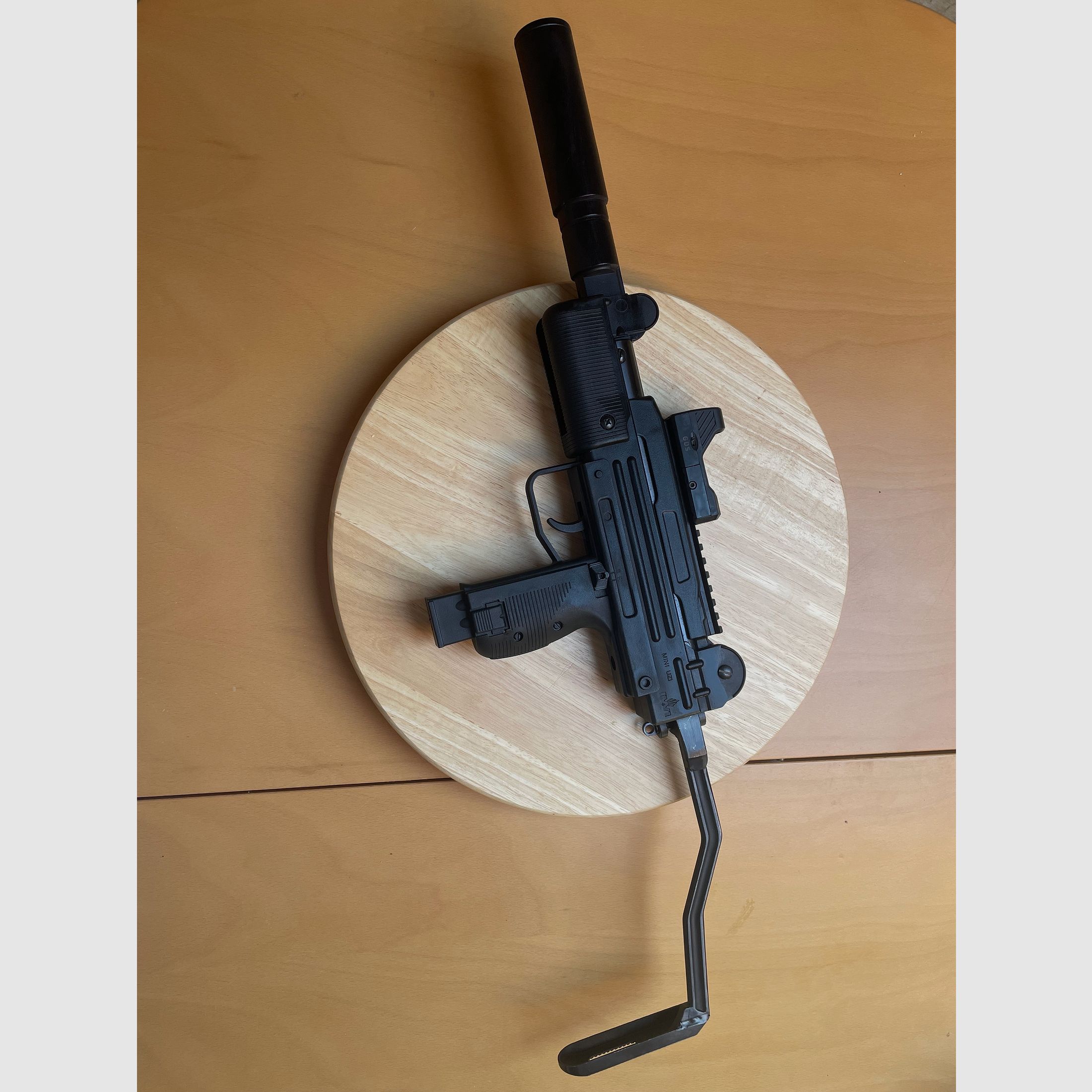 IWI Mini UZI - Federdruck Luftpistole / Maschinenpistole-Nachbildung (Kaliber 4,5 mm Diabolo)