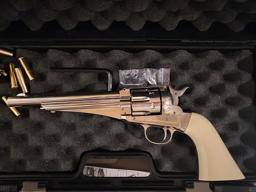 Remington 1875 CO2-Revolver Kal. 4,5 mm Diabolo/Stahl-BB nickel/Elfenbein-optik Vollmetall