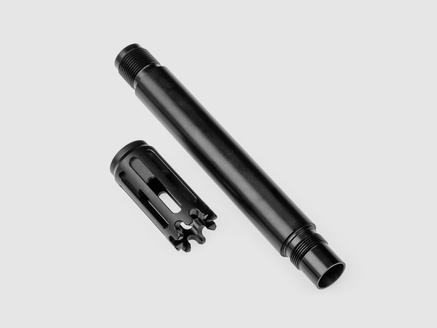 BUNDLE | STAAL of ALU TUNING BARREL | 190MM + MUZZLE BRAKE | 22x1,5mm | Milsig Valken M17 CQC A2 | CQMF G3 | DIAMETER.683