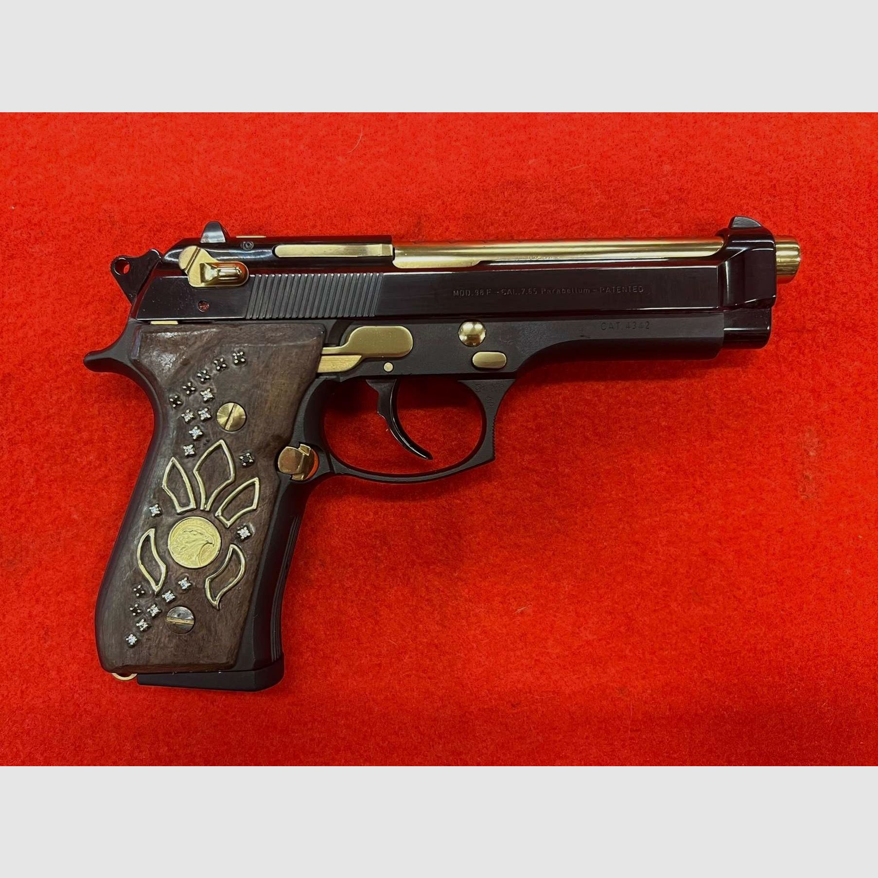 Beretta Pistole 98FS Deluxe Gold Diamond Kal.9X21, Bild 1 von 8