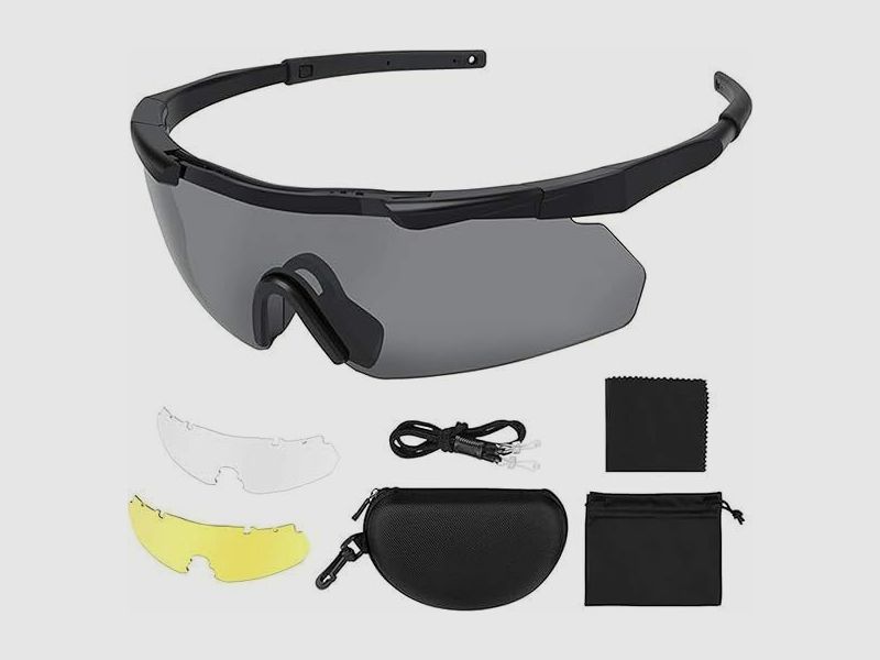 Andere Feyachi Schießbrille, UV-400 3 Gläser, beschlagfr., schwarz, Bild 1 von 9