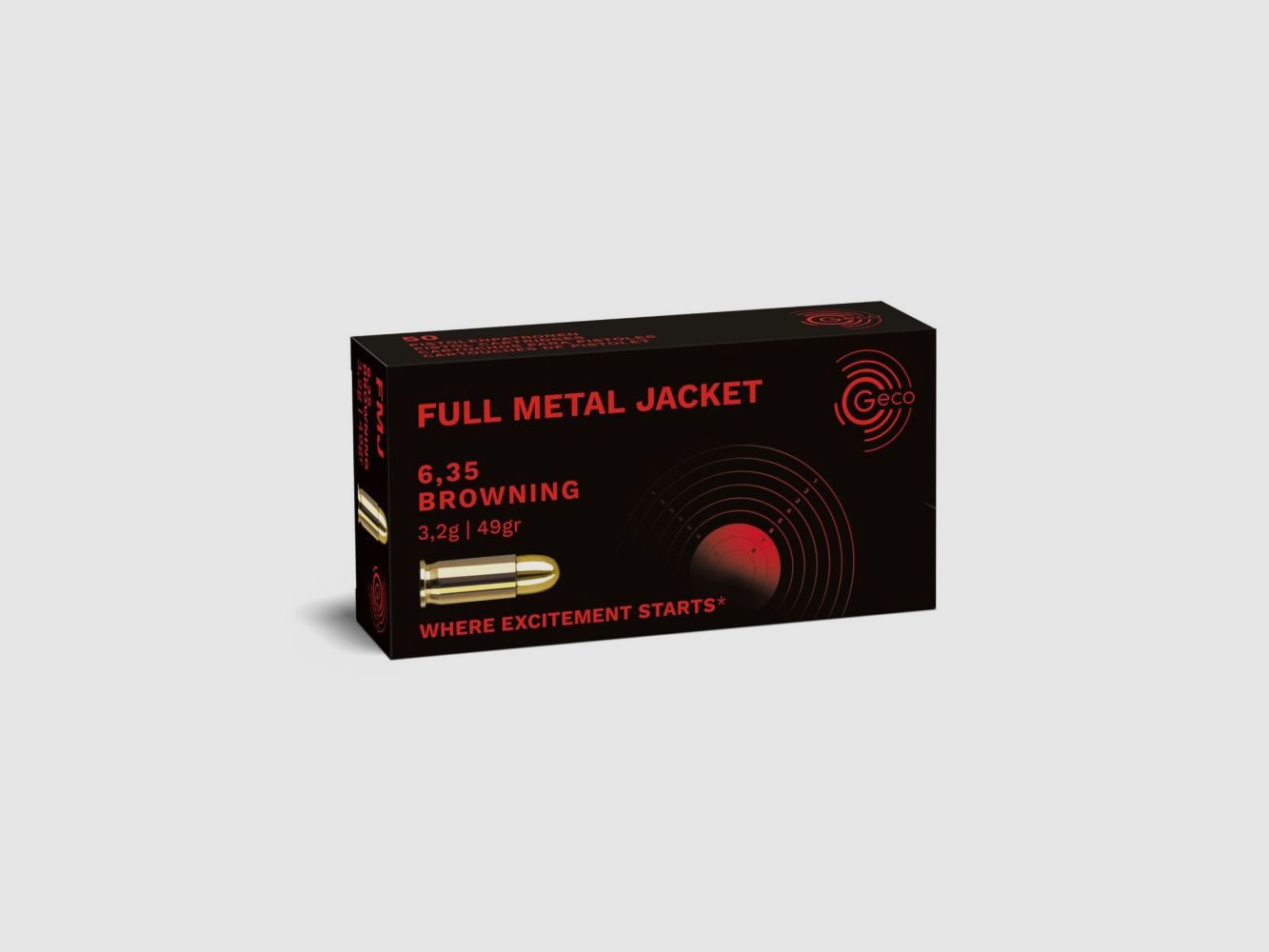GECO Ammo 6.35 mm Geco FMJ 3.2 g / 49 gr VE50