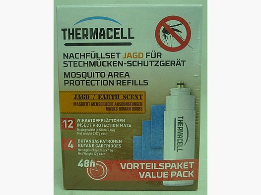 ThermaCell Nachfüllpack.Jagd - inkl.4Kartusche u.12 Wirkstoff