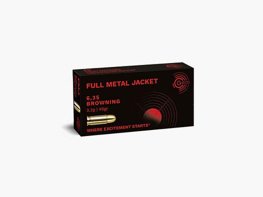 GECO Ammo 6.35 mm Geco FMJ 3.2 g / 49 gr VE50