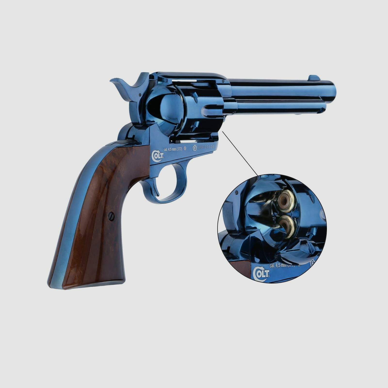 Superset Colt Single Action Army® 45 blue Co2-Revolver Kaliber 4,5 mm BB (P18)