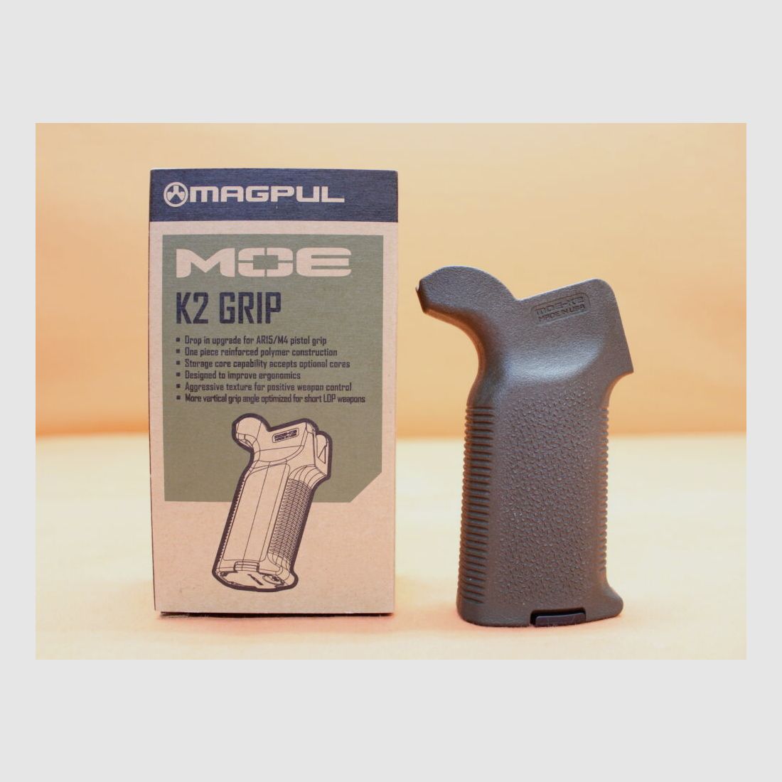 Magpul AR-15 : Poignée Pistolet Magpul MOE K2 (MAG522-ODG) Polymère O.D.Vert