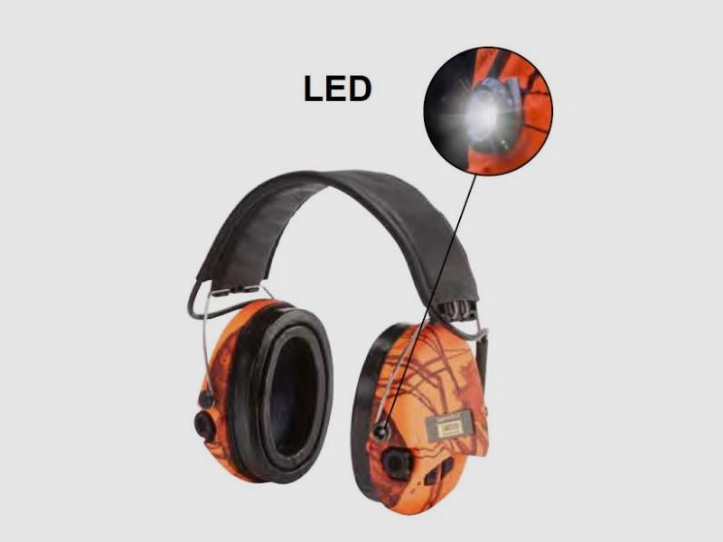 SORDIN Gehörschutz Supreme Pro X LED -orange/Gel 25dB - aktiv und flach