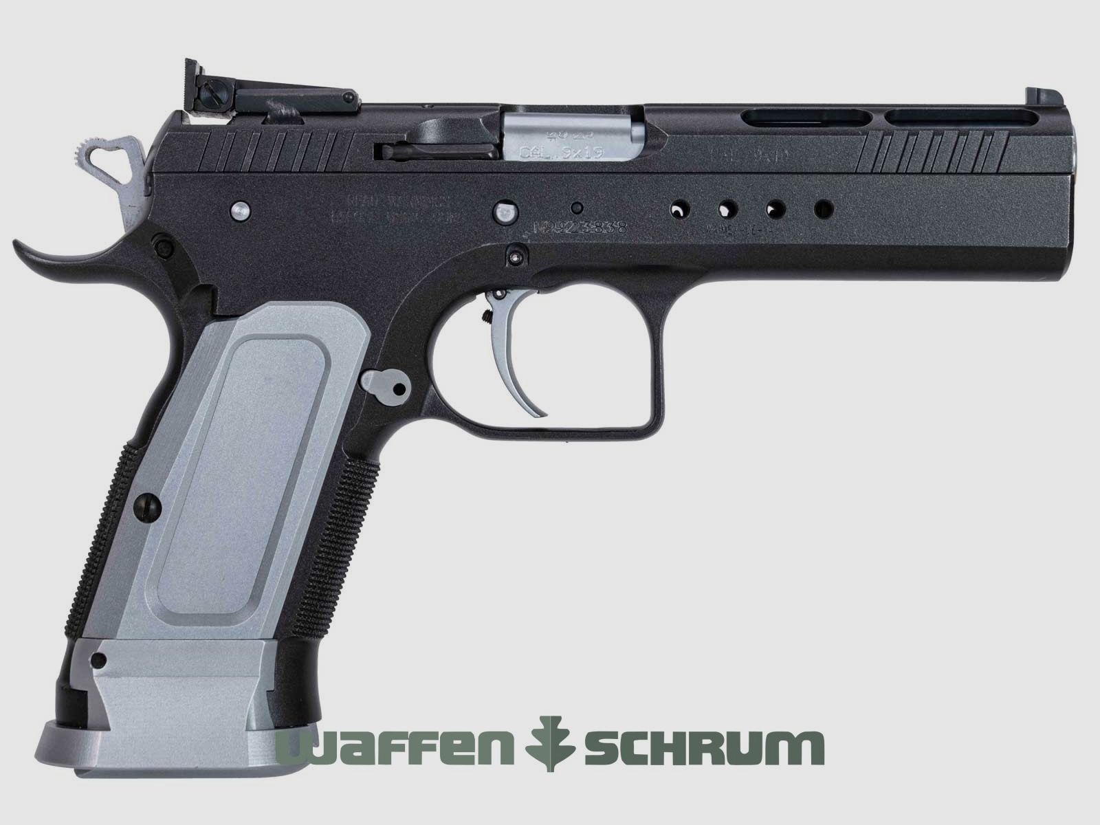 Tanfoglio Limited 9mmLuger , Single Action-Sportabzug, LPA-Sportvisierung, LL: 121 mm, Koffer, Reservemagazin, Original Zubehör