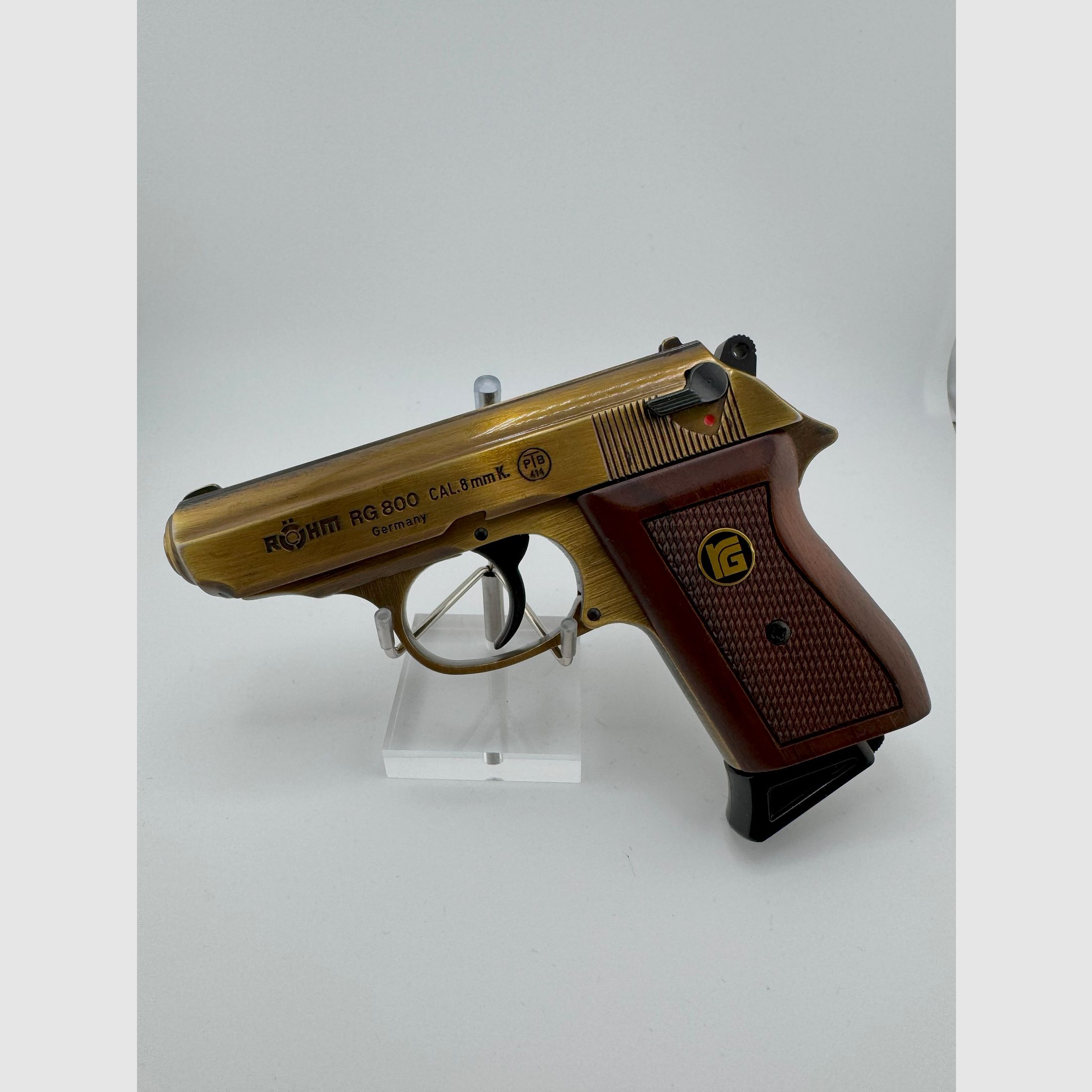 Röhm RG 800 SSW Sondermodell „Altmessing“ - PTB 414 - Beschussjahr KD (1993) RG800