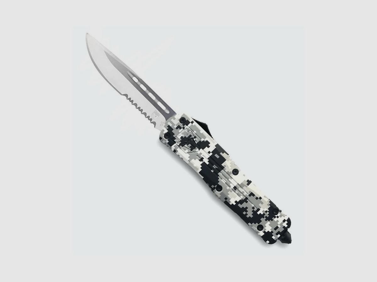 CobraTec Medium FS-3 Winter Digi Drop Serrated OTF Automatic Knife, image 4 of 8