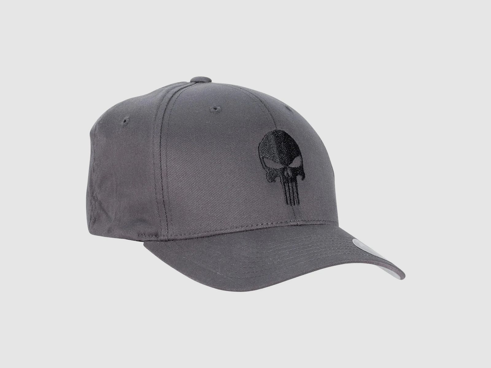 Flexfit Café Viereck Cap Flexfit Punisher grau schwarz
