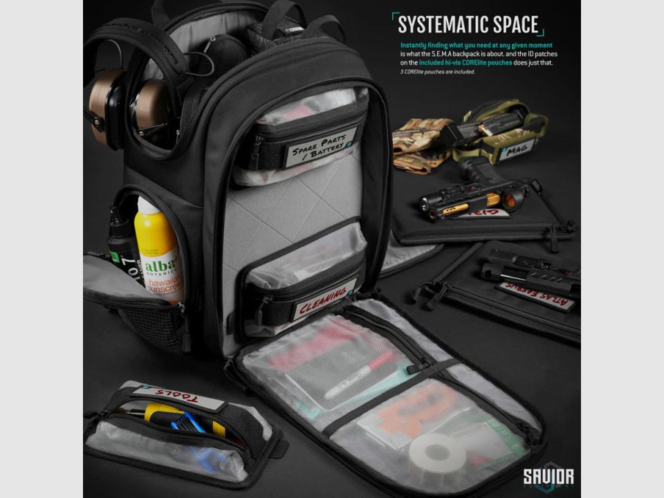 Savior Rucksack S.E.M.A Compact Schwarz, Bild 3 von 5