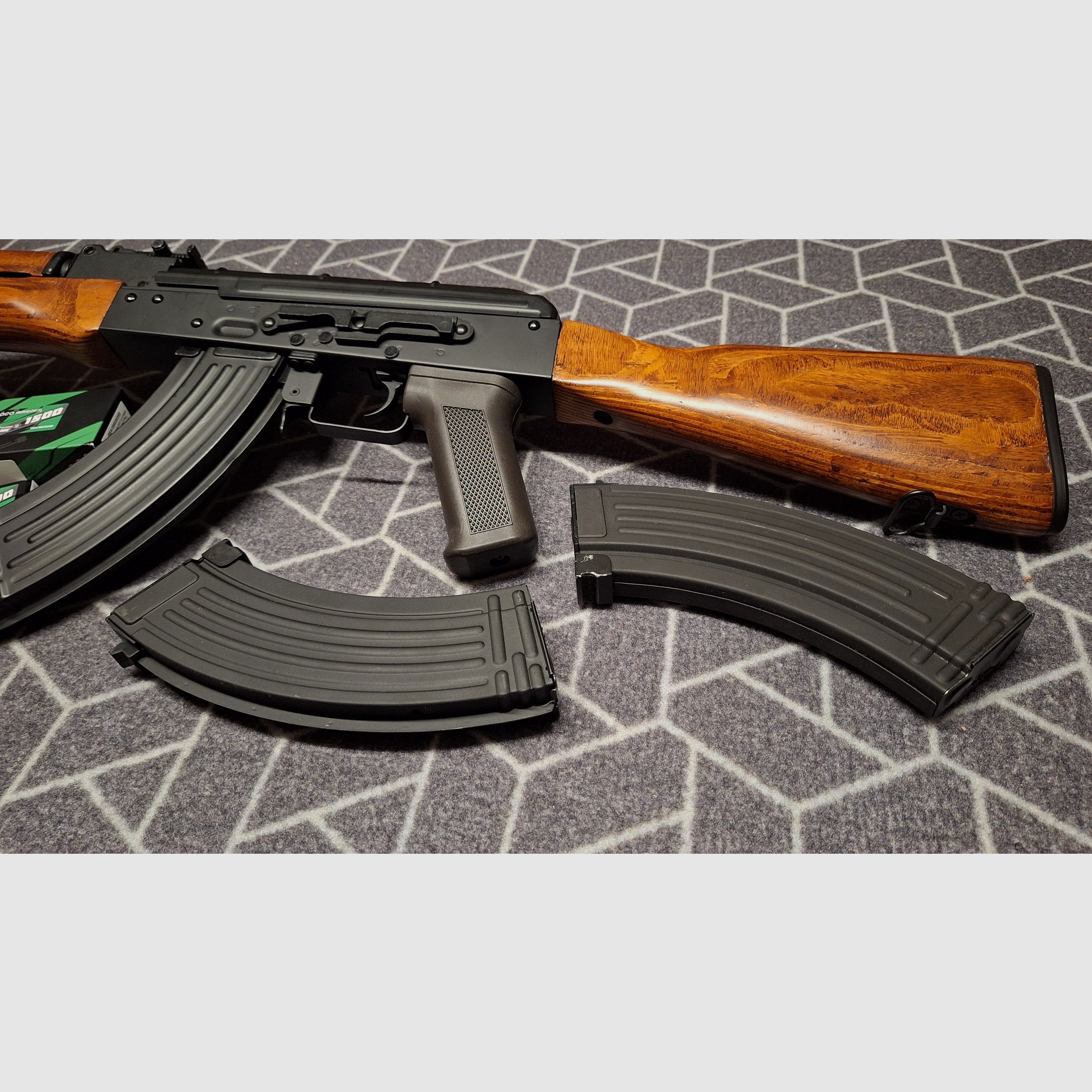 AK47 BEGADI SPORT AEG metal completo/madera real-NUEVO!