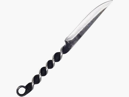 Medieval knife including leather sheath