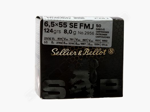 Sellier & Bellot FMJ 9,0g/124grs., 50 szt. 6,5x55