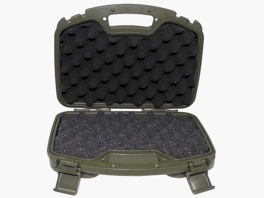 Valigetta per pistola, plastica, grande, bloccabile, oliva