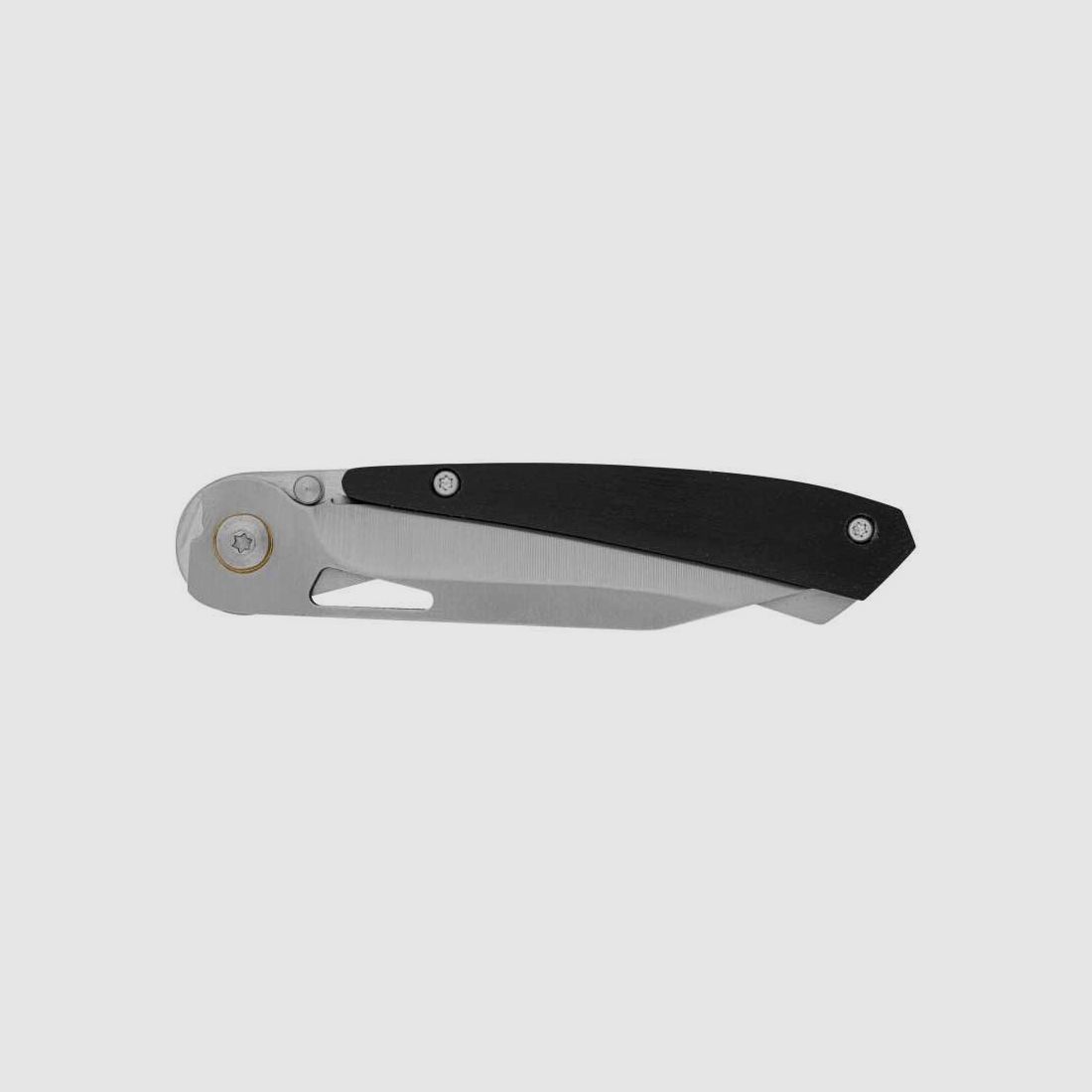 Coltello pieghevole con apertura a pivot e manico nero - Coltello pieghevole manico nero, immagine 4 di 5