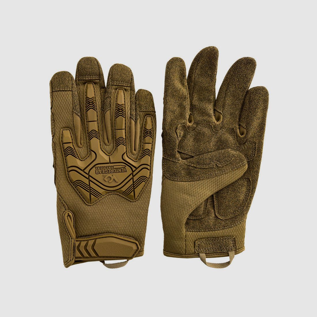 Venture Gear Tactical Hook & Loop Impact Gloves M Tan