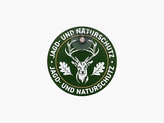 Insegna rotonda Wilde Hilde auto caccia e protezione della natura cervo