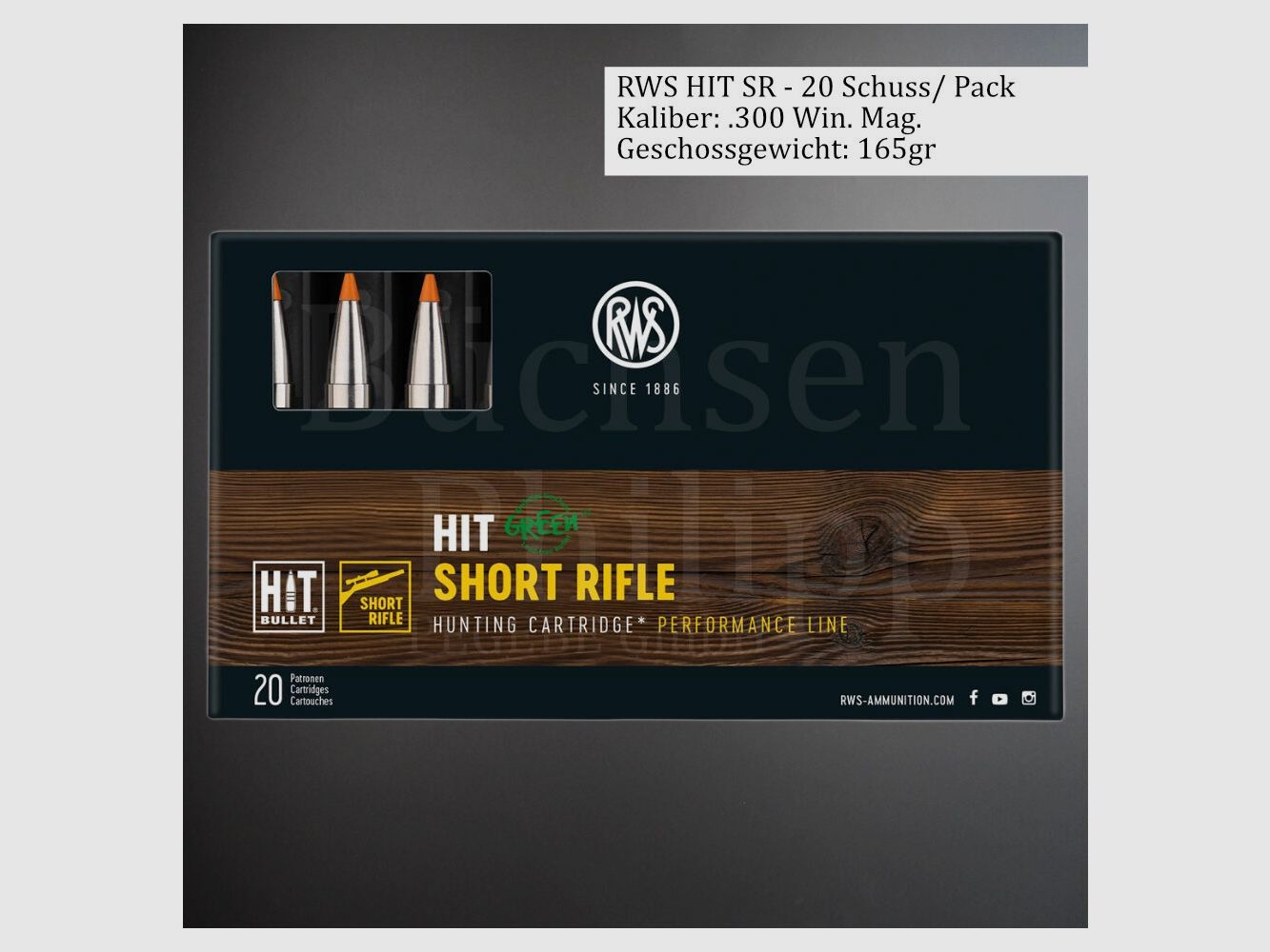 RWS .300 Win. Mag 165gr HIT SR