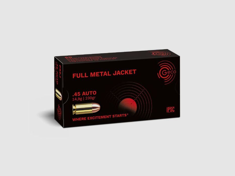 Geco .45 ACP FMJ 14,9g/230gr, imagen 1 de 2