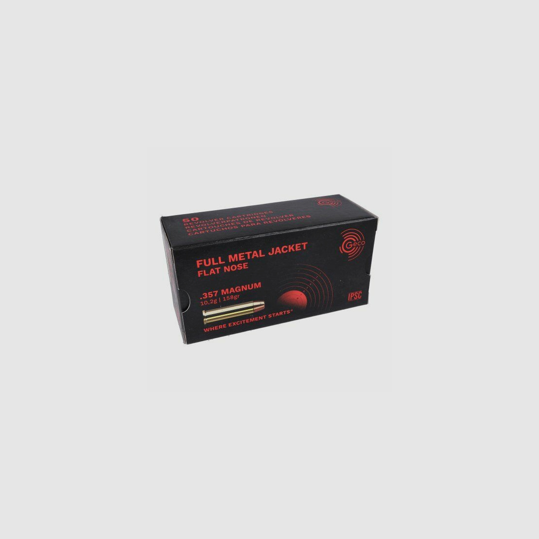 GECO Full Metal Jacket Flat Nose 158gr .357Magnum