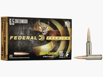 Federal Premium Berger Hybrid Hunter 6,5mm Creedmoor 135GR JHP 20 Patronen