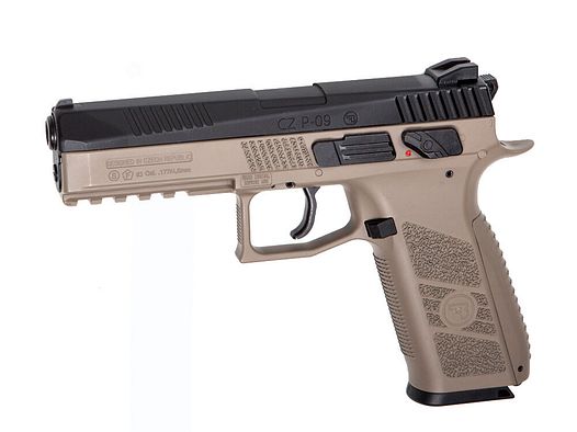 ASG CZ P-09 Co2 Pistole Blowback 4,5mm Diabolos Dual Tone FDE