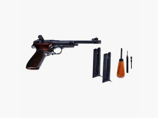 Pistole Margolin Kaliber .22lr mit Zubehörbox
