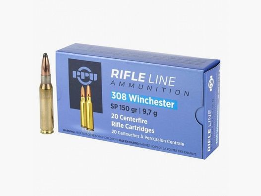 PPU Munition .308 Win. SP 150gr