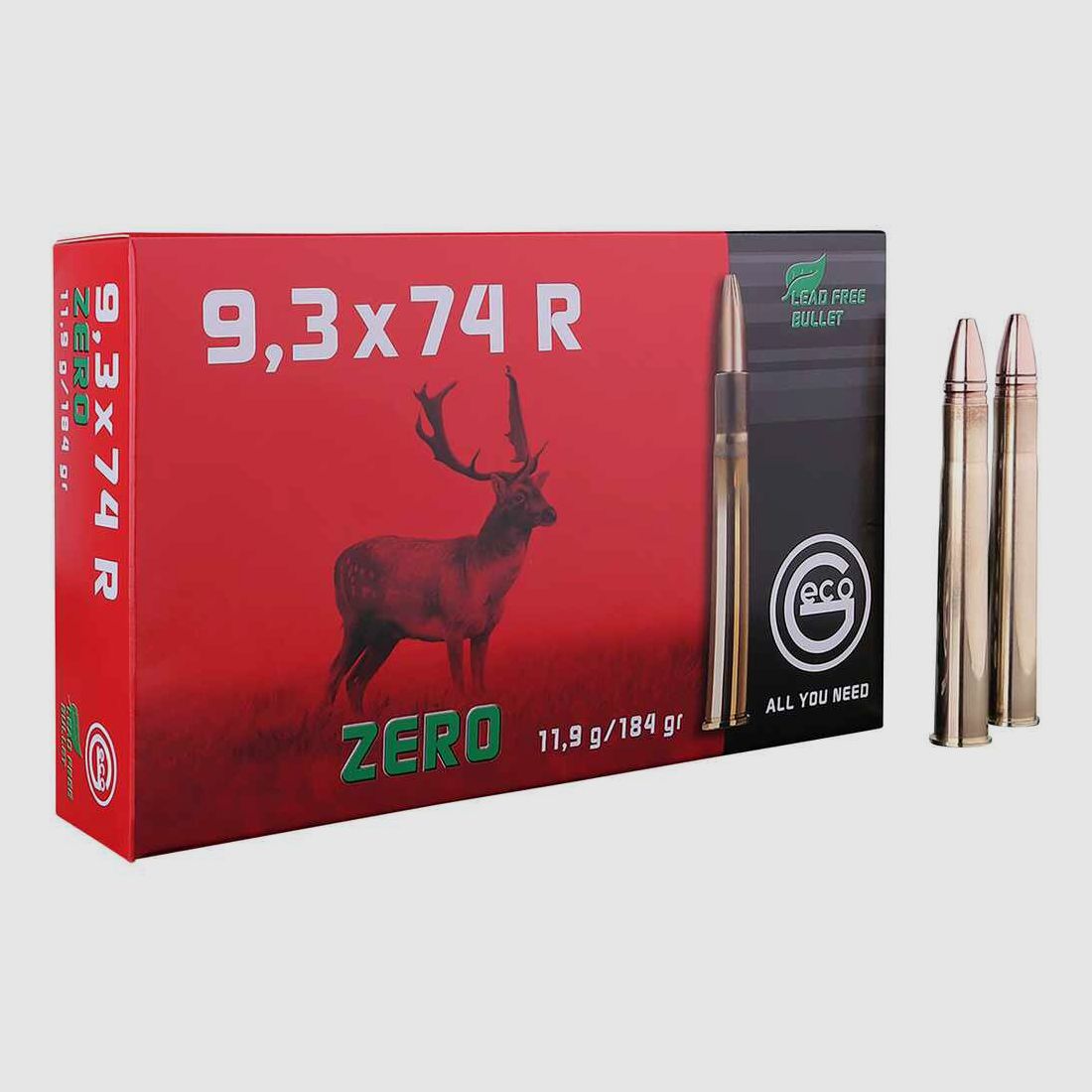 Geco Zero 11,9g - 184gr 9,3x74R