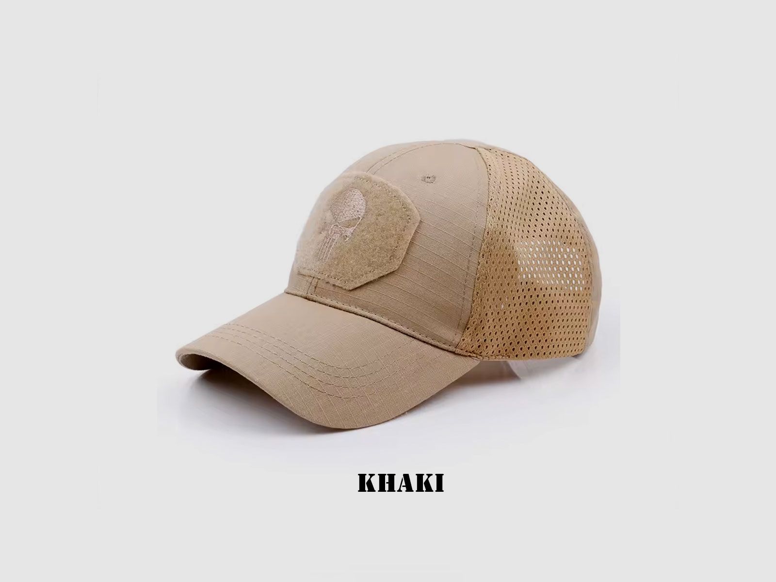 CAPPELLO PUNISHER RICAMATO SU VELCRO, immagine 5 di 8