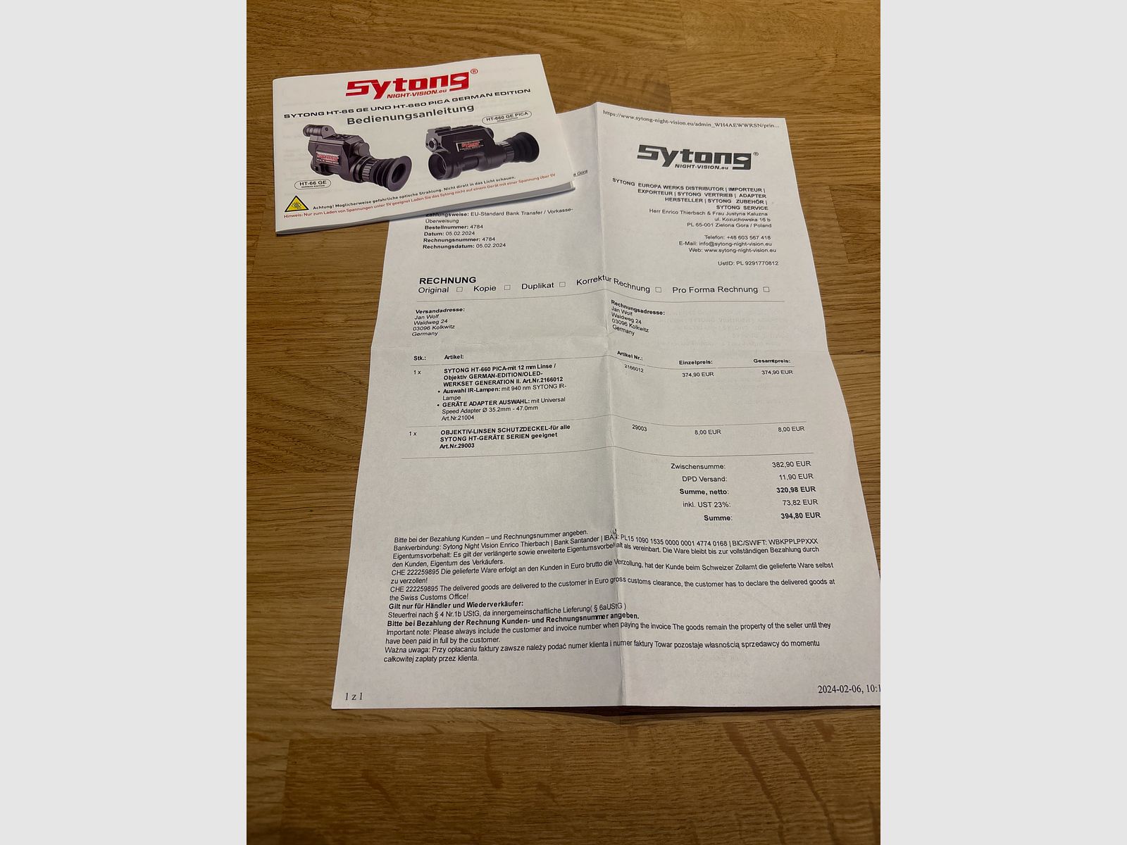 Sytong HT-660 Nachtsichtgerät - deutsche Ausführung