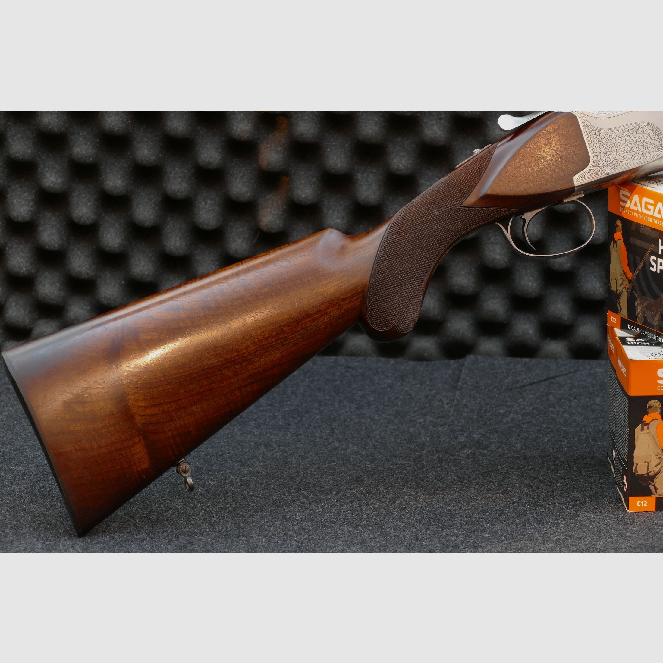 Winchester Super Grade – 12/70, Bockdoppelflinte, Schrankwaffe, Top Zustand